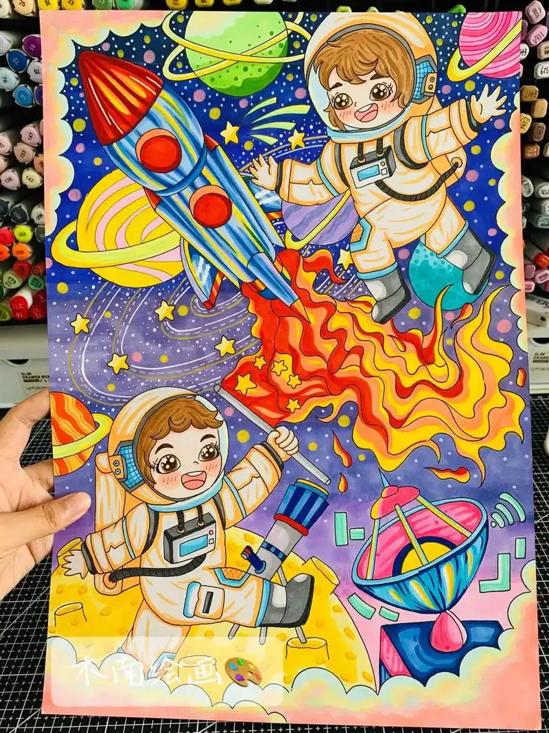 航天梦中国梦 #太空科幻画 #科幻画 #航 - 抖音