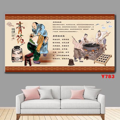 传统中药膏药宣传海报膏药功效装饰画起源挂图中医药文化背景墙贴
