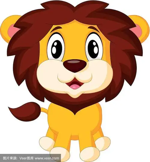 可爱的卡通狮子