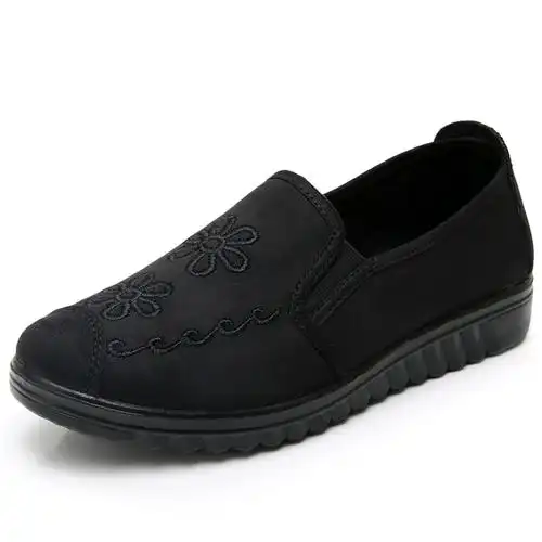 单鞋老北京布鞋平跟老人鞋女鞋春秋款奶奶鞋软底中老年休闲妈妈鞋