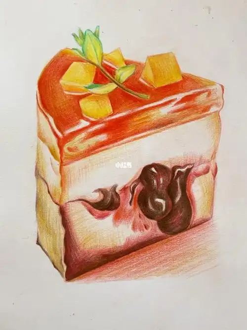 15分钟详细教程入门彩铅食物蛋糕