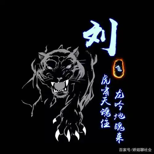 想要霸气的微信头像?18张威猛老虎姓氏头像送你,拿走你的姓氏吧