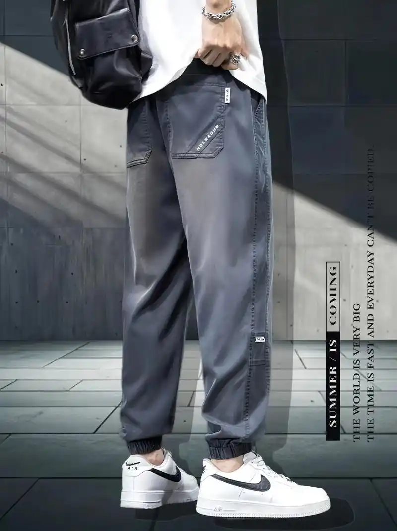 酷夏必备男士冰丝凉感工装休闲裤