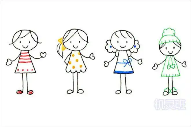 怎么教儿童画人物简笔画步骤图解