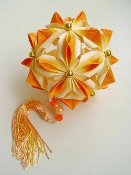 折纸手工花球制作