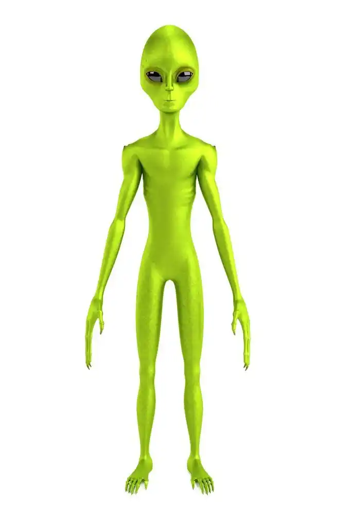 外星人,真实的 3d 渲染的外星人