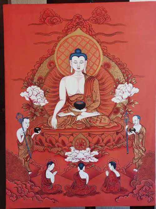 释迦牟尼说法图|纯艺术|国画|z58090030 - 原创作品 - 站酷 (zcool)