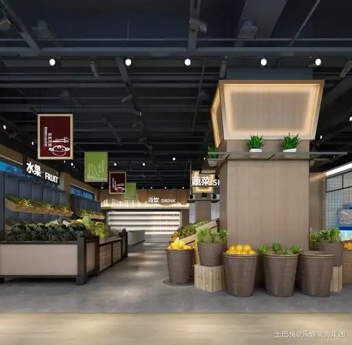 生鲜超市装修设计·鲜作坊功能区现代简约功能区设计图片赏析