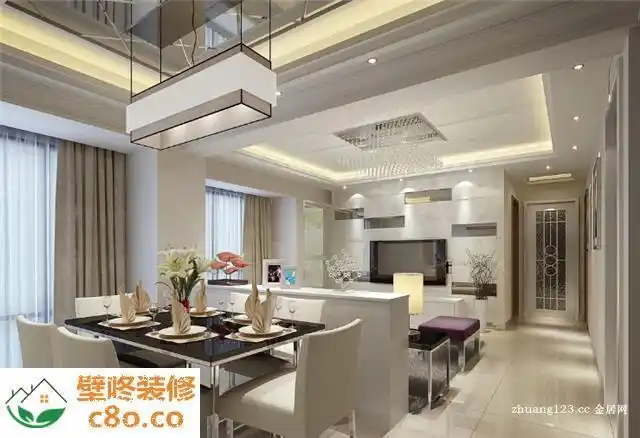 客厅餐厅一体装修效果图