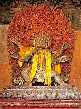 河北承德避署山庄普佑寺内的藏传佛教造像马哈嘎拉像