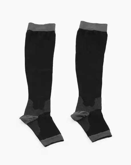 h&3 黑色小腿束腿睡眠袜1对