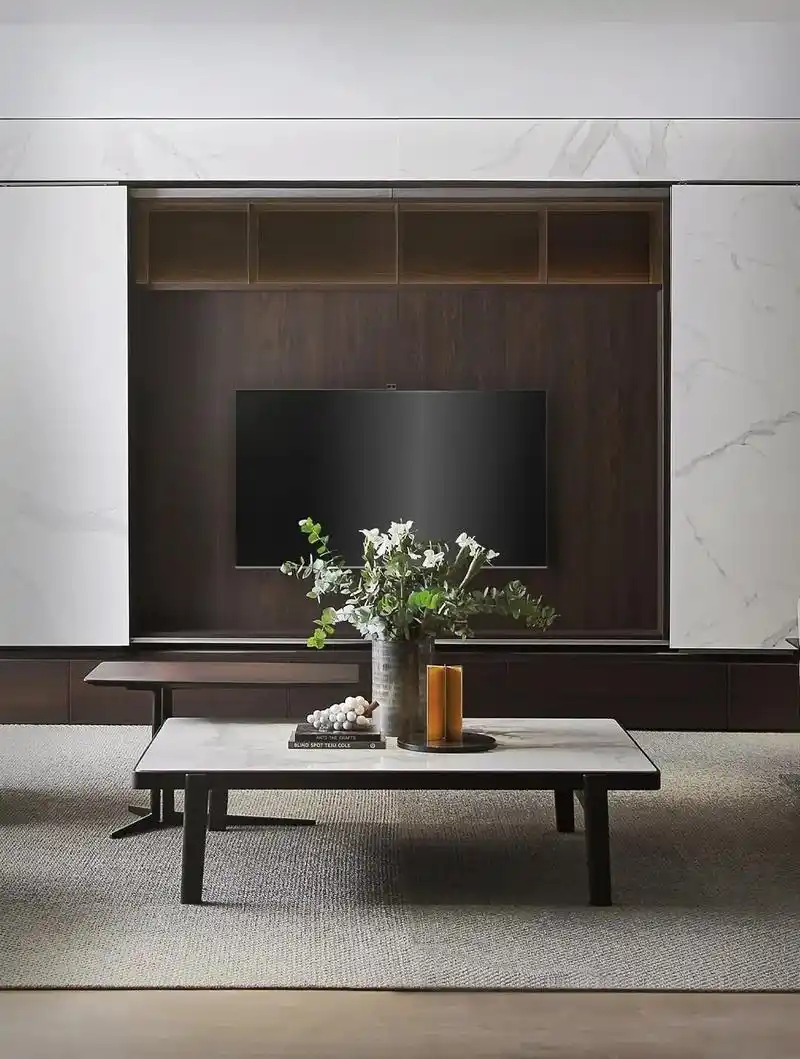 今天分享的现代风格的6款电视背景墙,高级感满满～  1.