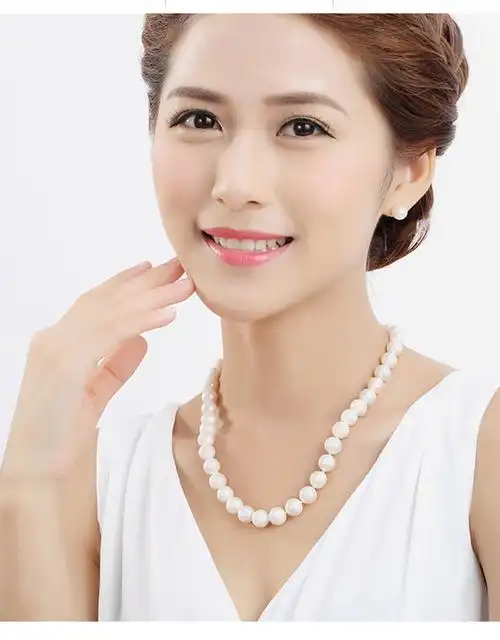 华贵大珠南熙正圆淡水珍珠项链女送妈妈母亲生日礼物优雅气质真珠锁骨