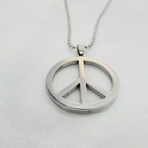 批发权志龙明星同款反战和平标志项链吊坠日韩流行饰品速卖通热卖