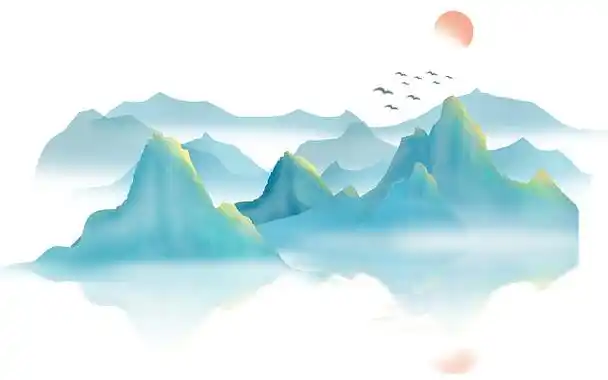 古风水墨中国风元素