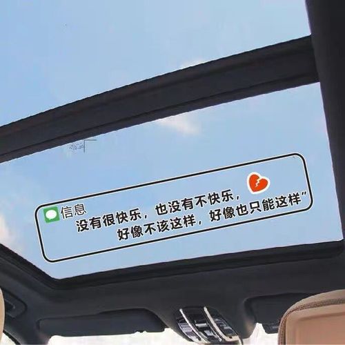 没有很快乐车贴抖音网红同款个性创意文字装饰天窗车门定制车贴纸没有