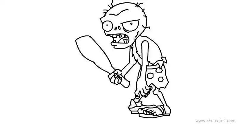 植物僵尸儿童画怎么画植物僵尸简笔画绘画步骤教程