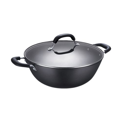 苏泊尔炒锅铁锅家用双耳老式无涂层铸铁炒菜锅34cm燃气电磁炉通用