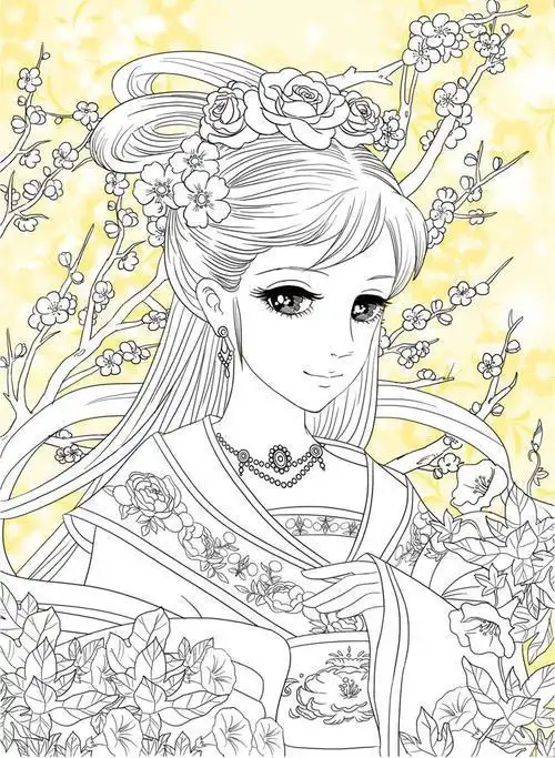 漫画古代公主简笔画