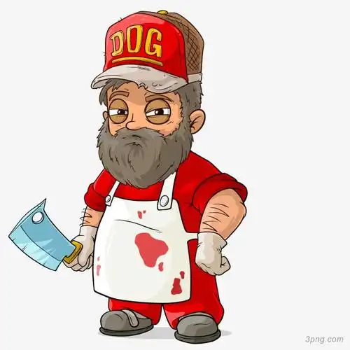 卡通屠夫矢量图下载