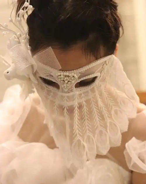 假面女凰威尼斯名媛蕾丝面纱面具私人派对舞会网红直播万圣节蒙面 a款