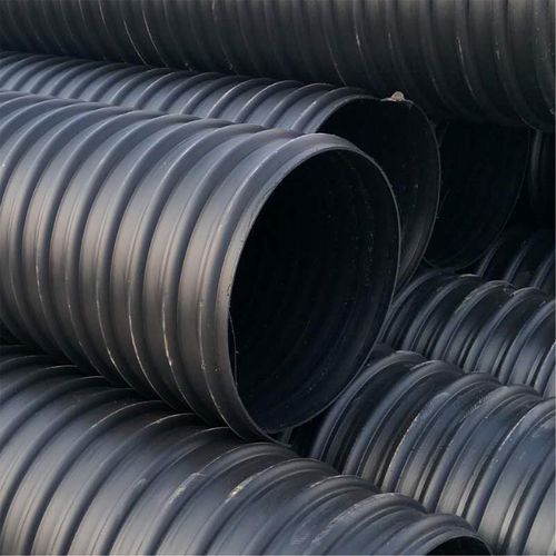 hdpe钢带波纹管 黑色聚乙烯排污下水管道 市政大口径排水管雨水管