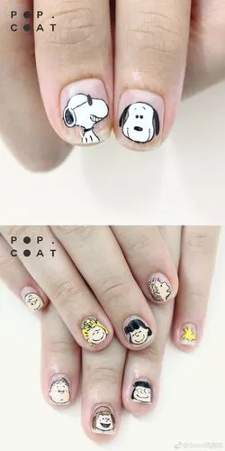 俏皮可爱的卡通美甲,满满的都是童年回忆.