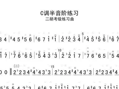 c调半音阶练习