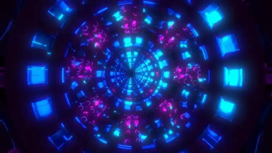 4k画质裸眼3d全息投影透明led屏幕背景视频沉浸式艺术科幻视频vjj素材