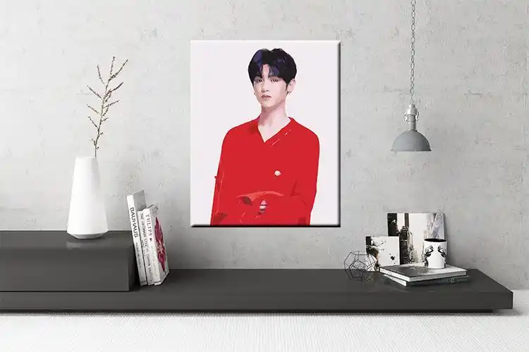 黄明昊数字油画客厅挂画背景墙装饰画diy手绘填色新品 justin黄明昊-2