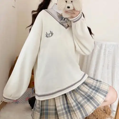 娇媚芙jk制服冬季全套女套装毛衣外套秋日系学院风学生水手服三森林