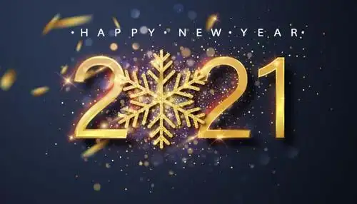 五彩纸屑设计2021新年快乐背景矢量素材aieps