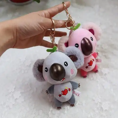 韩国呆萌树袋熊毛绒挂件考拉汽车钥匙扣女生书包包挂饰品情侣礼物