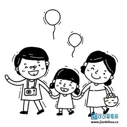 一家三口的简笔画一家三口的简笔画图片