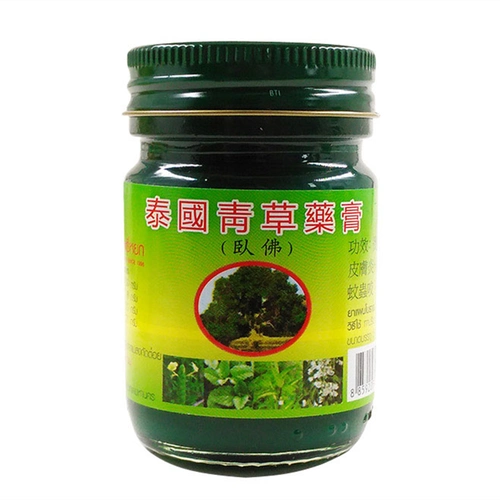 泰国青草薬膏泰中和卧佛牌清凉油蚊虫止痒绿药膏原装正品代购50克