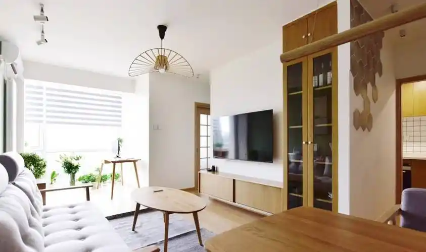 原创一室一厅小户型装修庆幸拆除了阳台门明亮舒适