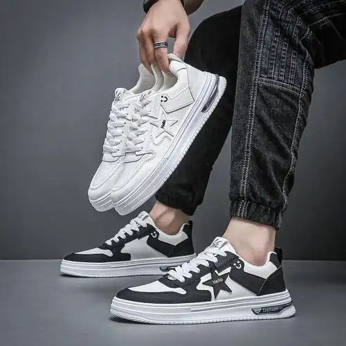 夏季板鞋男2024新款百搭白鞋运动布鞋男士休闲一脚蹬帆布小白春秋