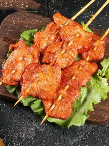 夏也禽肉 大里脊肉串30串 烧烤肉串手抓饼里脊肉片鸡胸肉串新鲜调理【