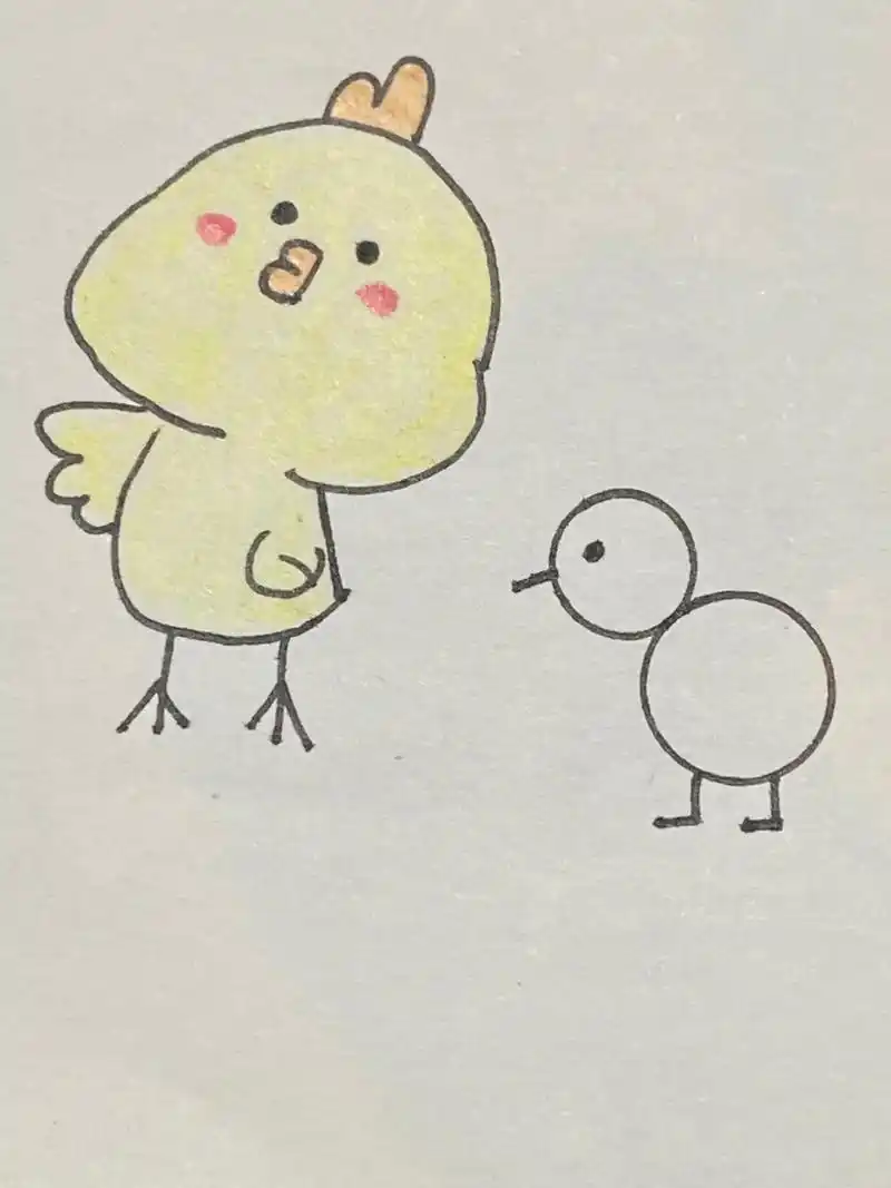 第77集,3～10岁简笔画//小鸡91#一学就会的简笔画 # - 抖音