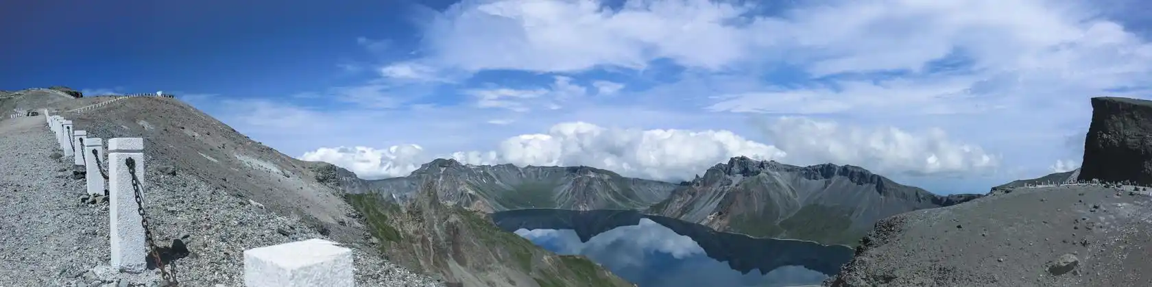 长白山 东坡全景(于朝鲜境内,称为"白头山")