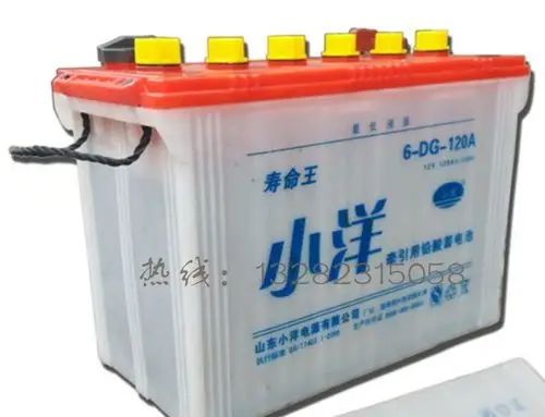 小洋电瓶电动四轮车电池畜电池牵引电瓶电动汽车电瓶水电瓶图片