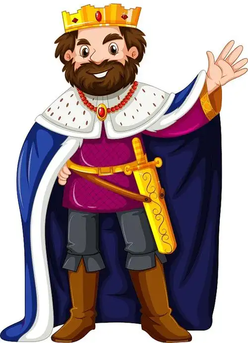 穿着红袍的国王图片素材