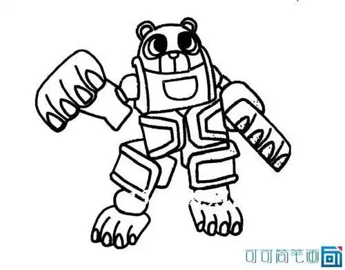 快乐酷宝简笔画i