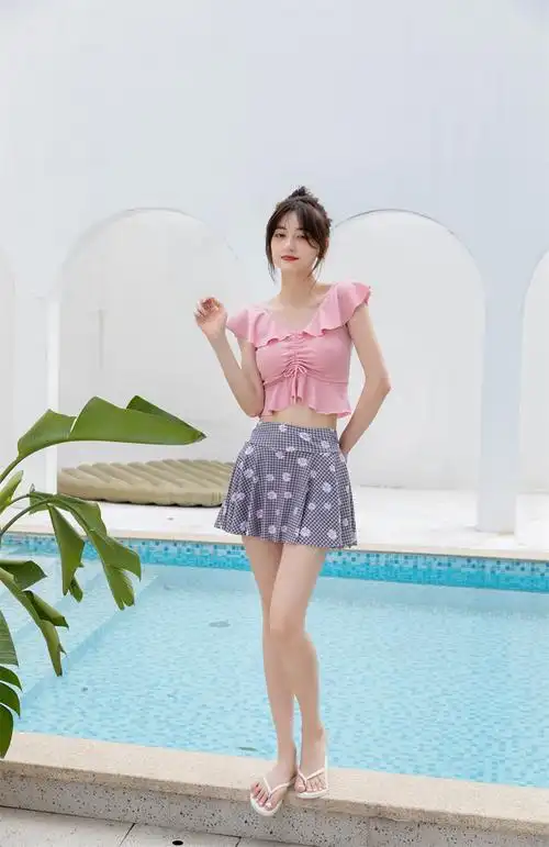 呓寻2022年新款泳衣女夏性感露背遮肚显瘦小胸泡温泉游泳装显瘦泳衣