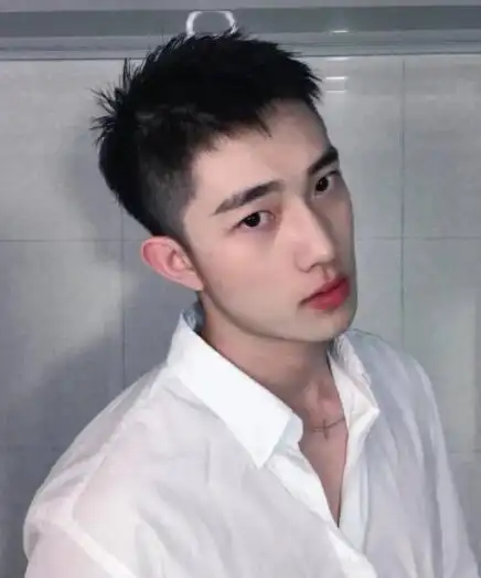 碎发发型要比第一款短些,整体也是采用碎发的修剪,亮点是中间刘海设计