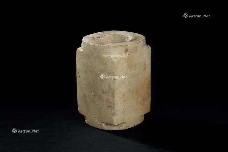 1947良渚文化约bc53004000年作鸡骨白素面玉琮