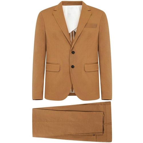 dsquared2男款棕色西服|classic single-breasted suit - it48