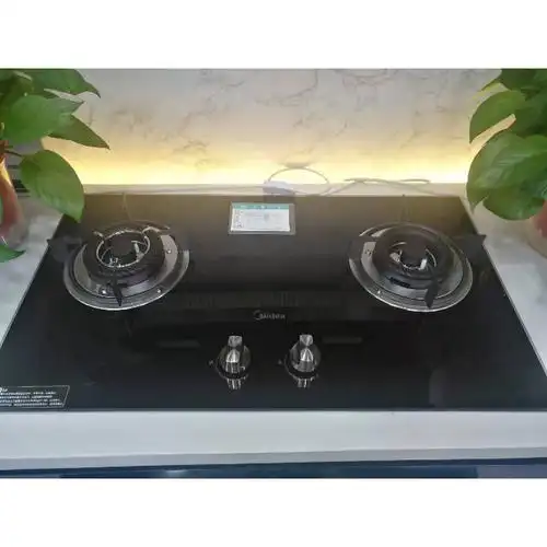 美的midea燃气灶jztmq7610g钢化玻璃燃气灶大火力节能环保灶具台嵌