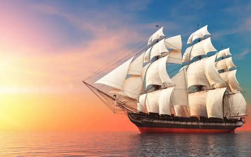 海上帆船美景图片电脑壁纸