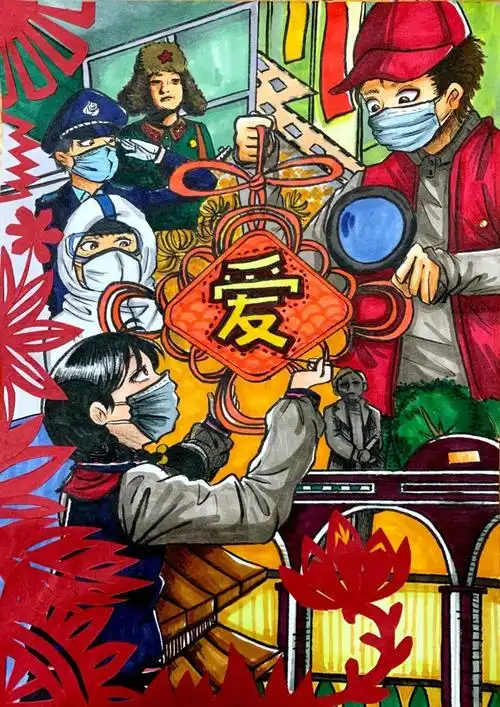 少先队主题绘画优秀作品9张-图2